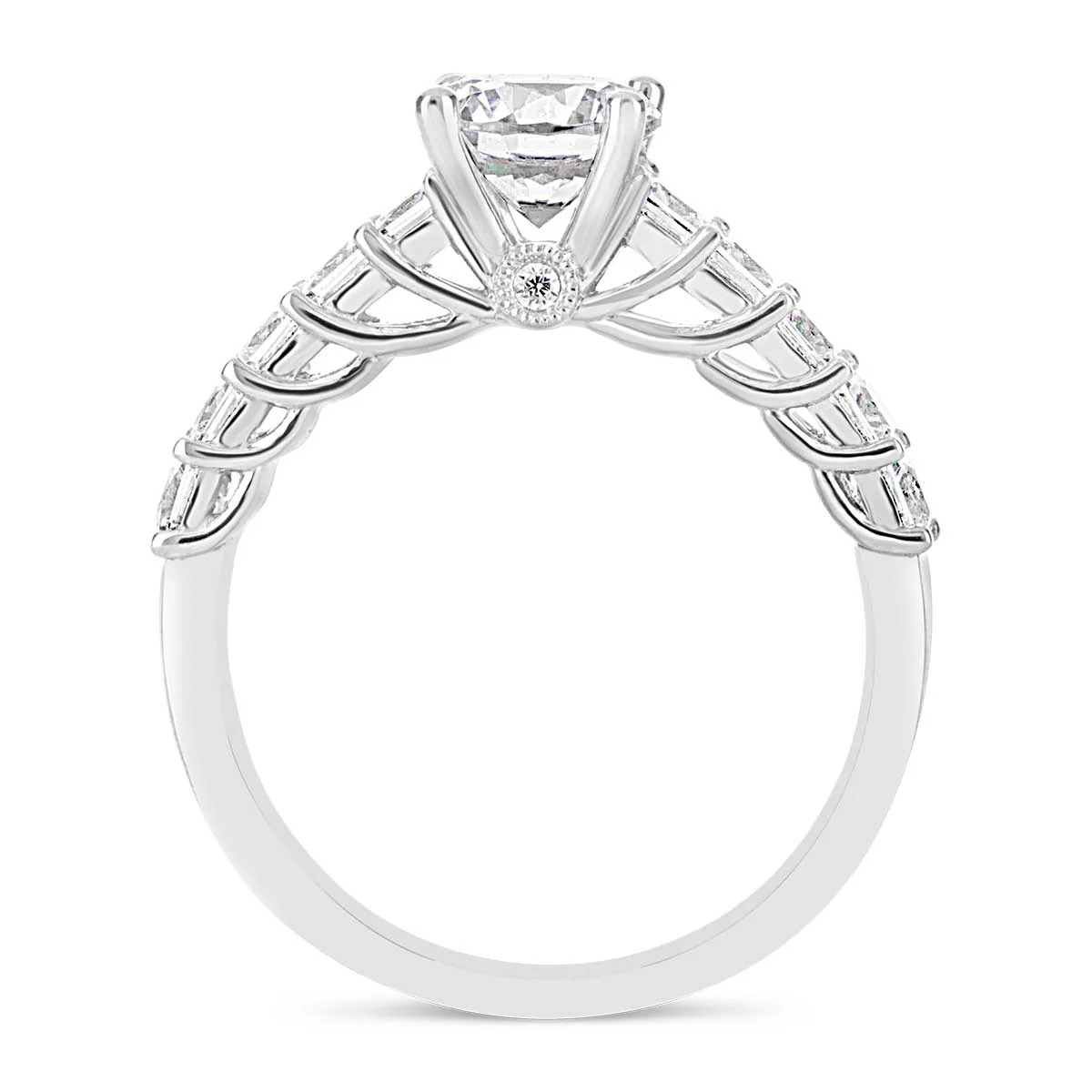 Round Brilliant Cut Diamond Engagement Ring - ACB015 - Image 3