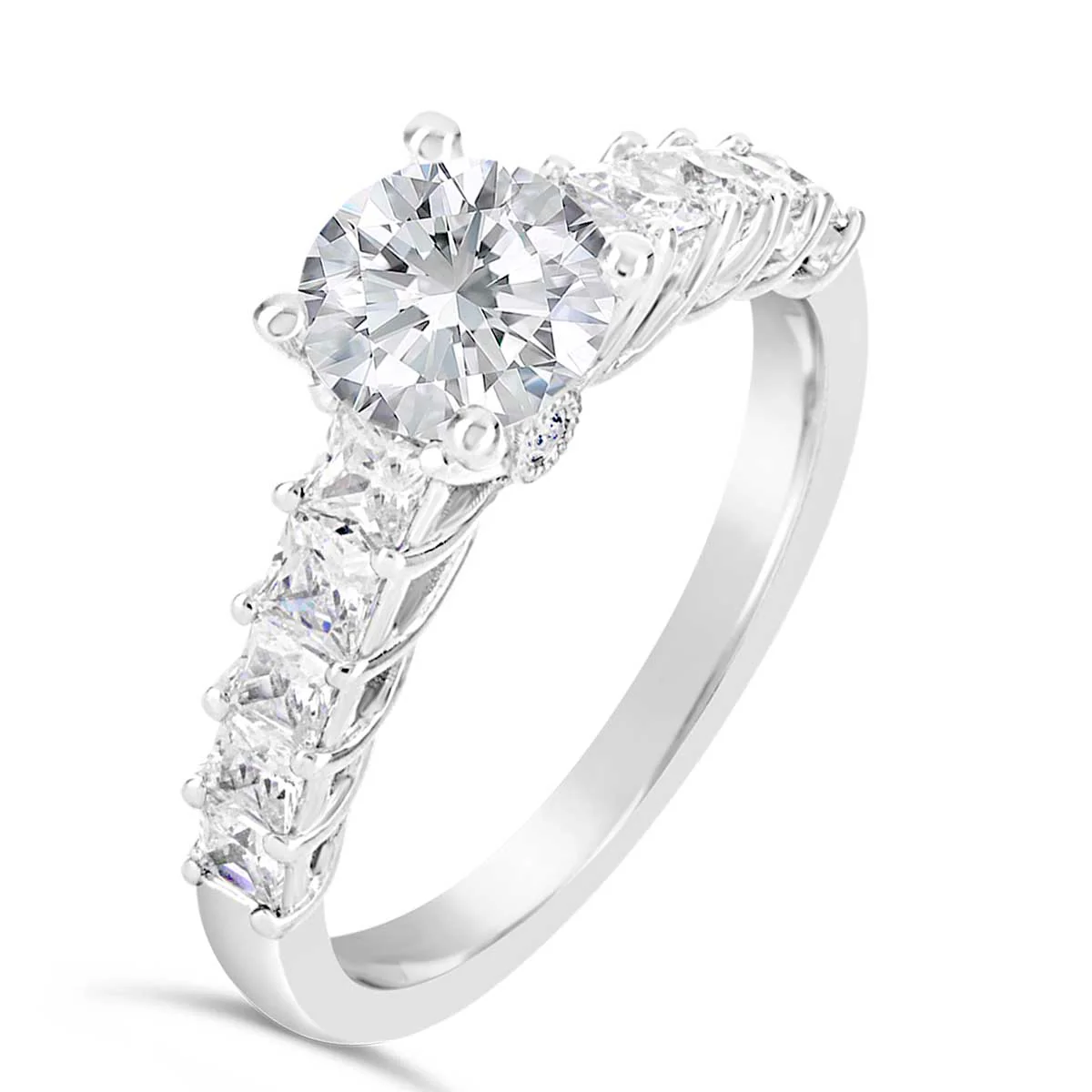 Round Brilliant Cut Diamond Engagement Ring - ACB015 - Image 4