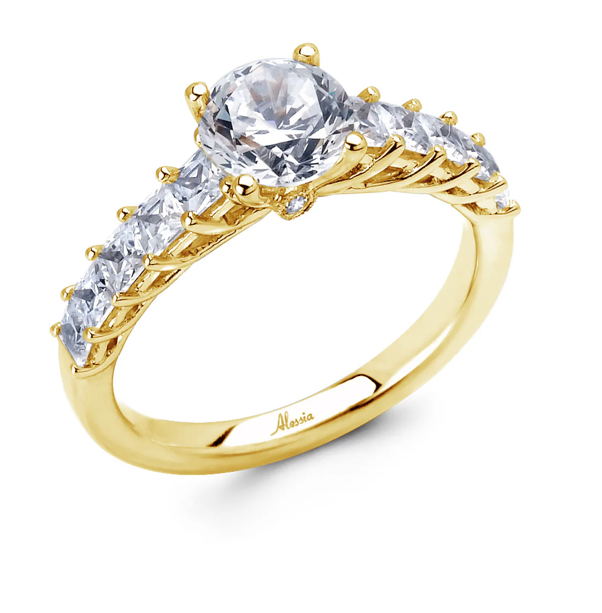 Round Brilliant Cut Diamond Engagement Ring - ACB015 - Image 6