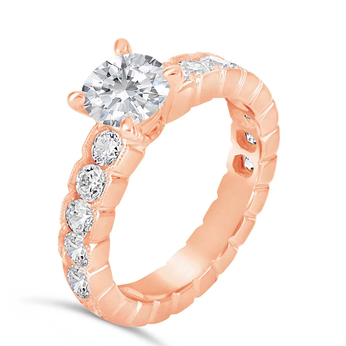 Round Brilliant Cut Diamond Engagement Ring - ACB016 - Image 4
