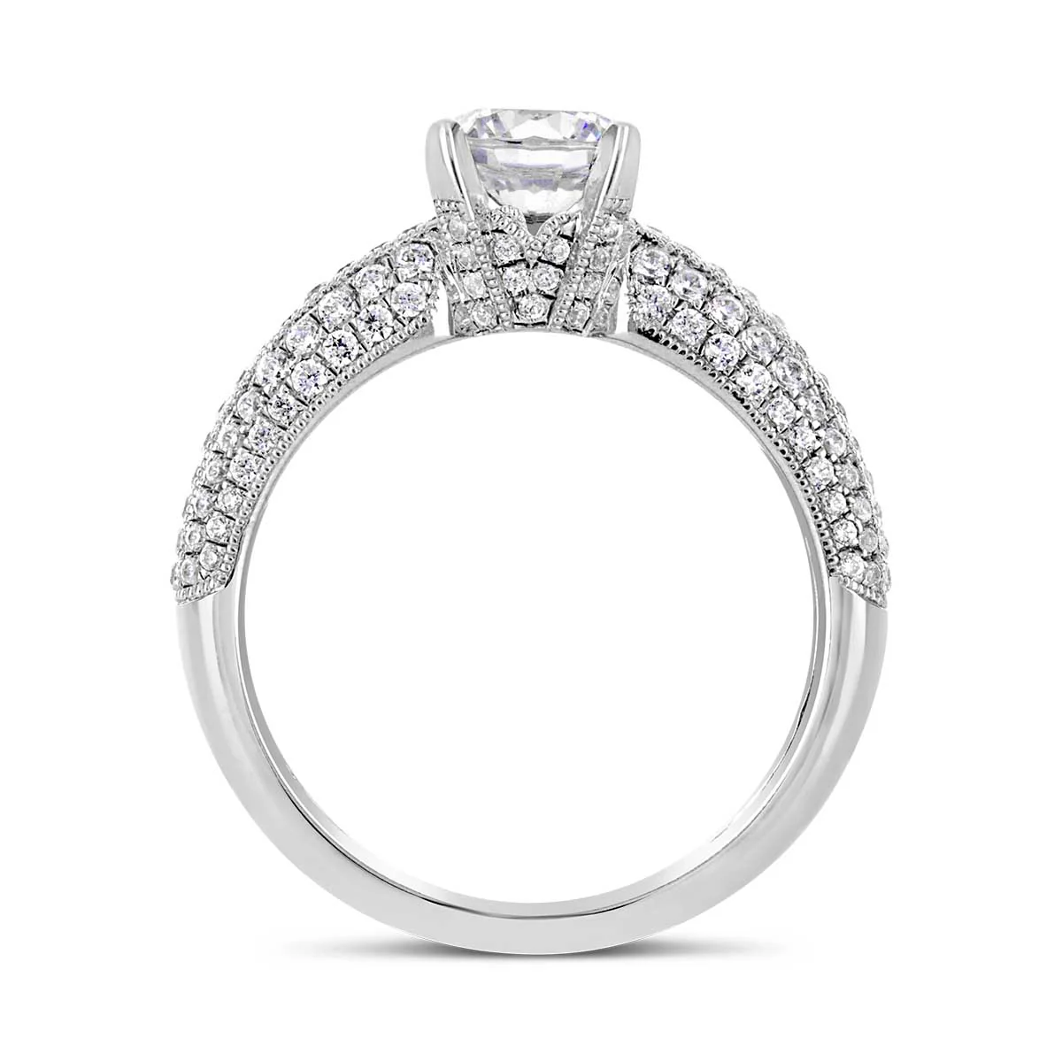 Round Brilliant Cut Diamond Engagement Ring - ACB019 - Image 3