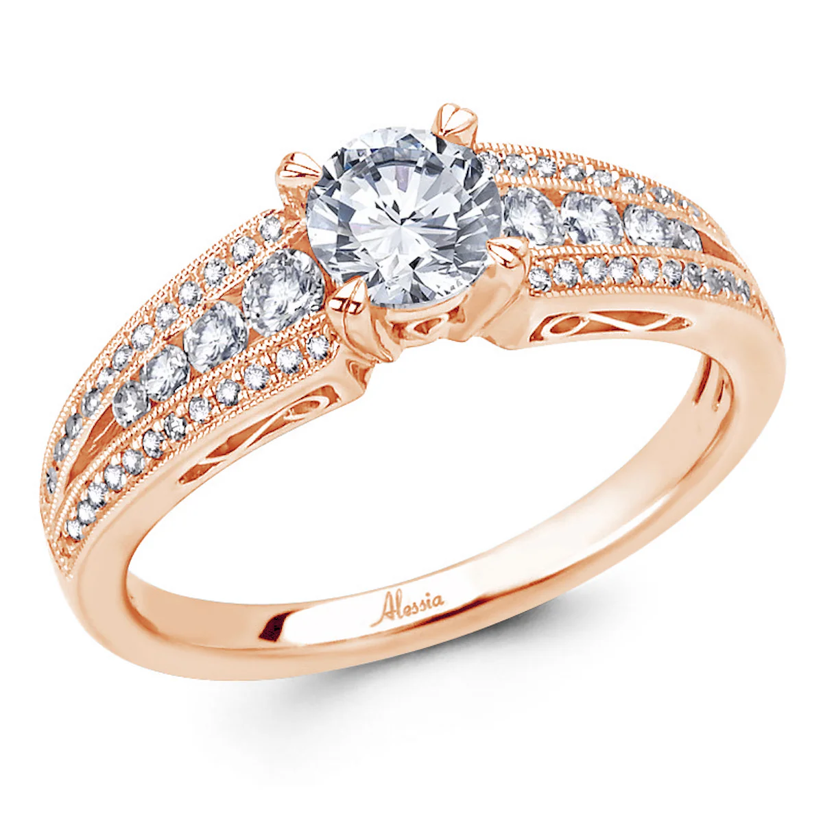Round Brilliant Cut Diamond Engagement Ring - ACB020 - Image 4