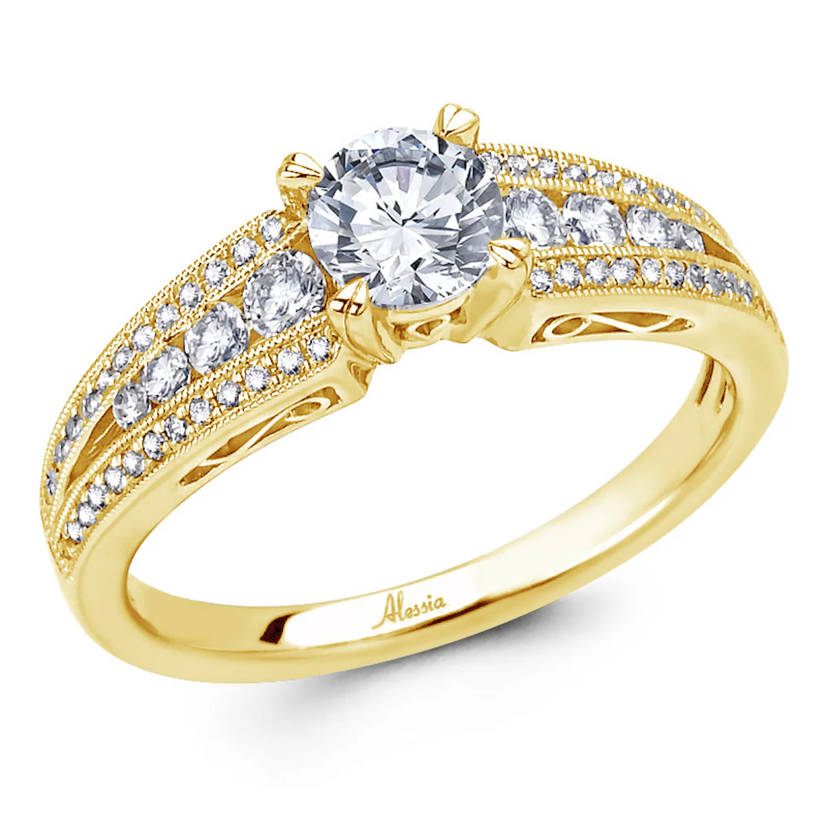 Round Brilliant Cut Diamond Engagement Ring - ACB020 - Image 5