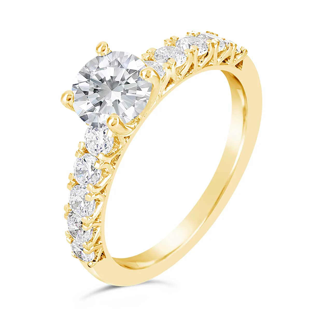 Round Brilliant Cut Diamond Engagement Ring - ACB025 - Image 4