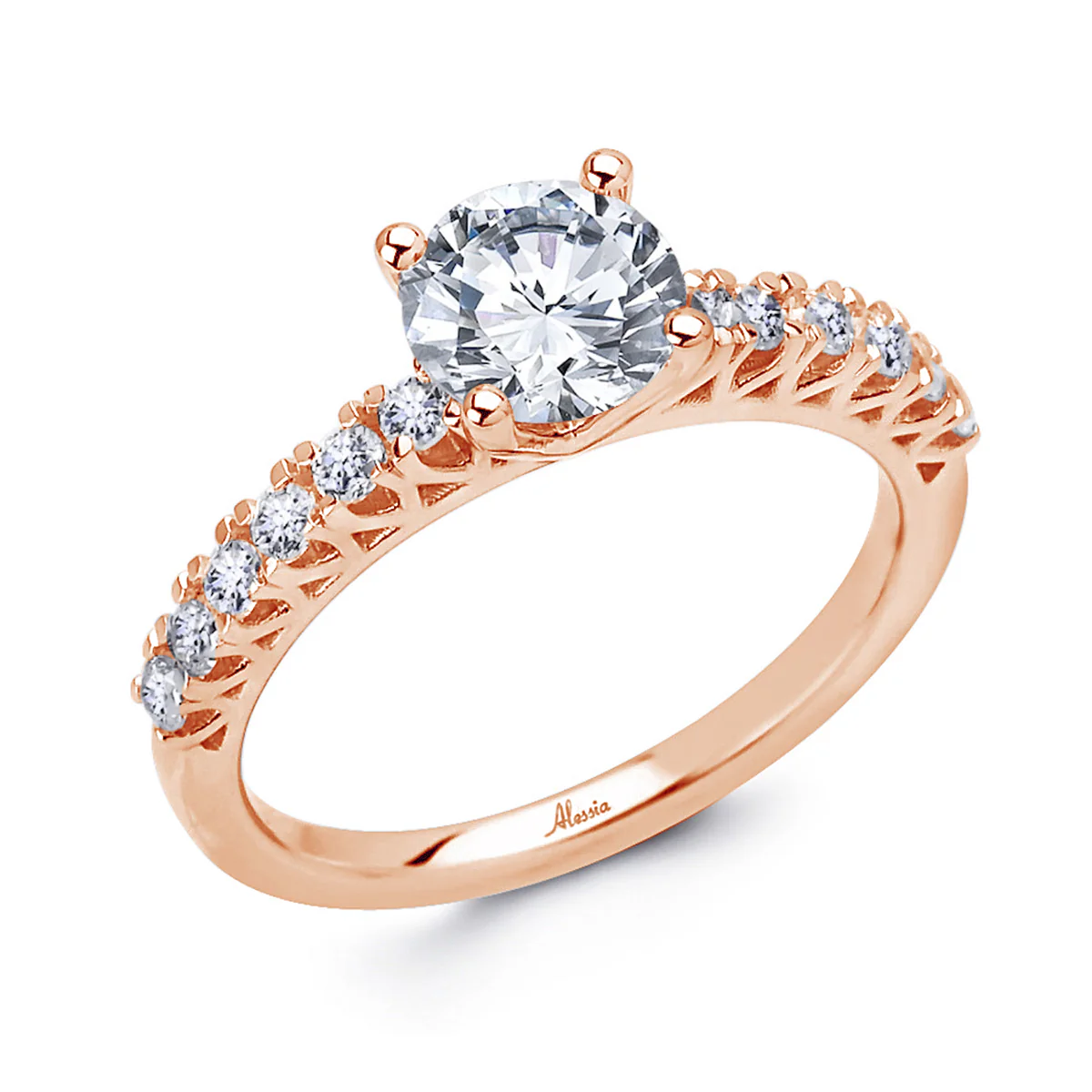 Round Brilliant Cut Diamond Engagement Ring - ACB046 - Image 3