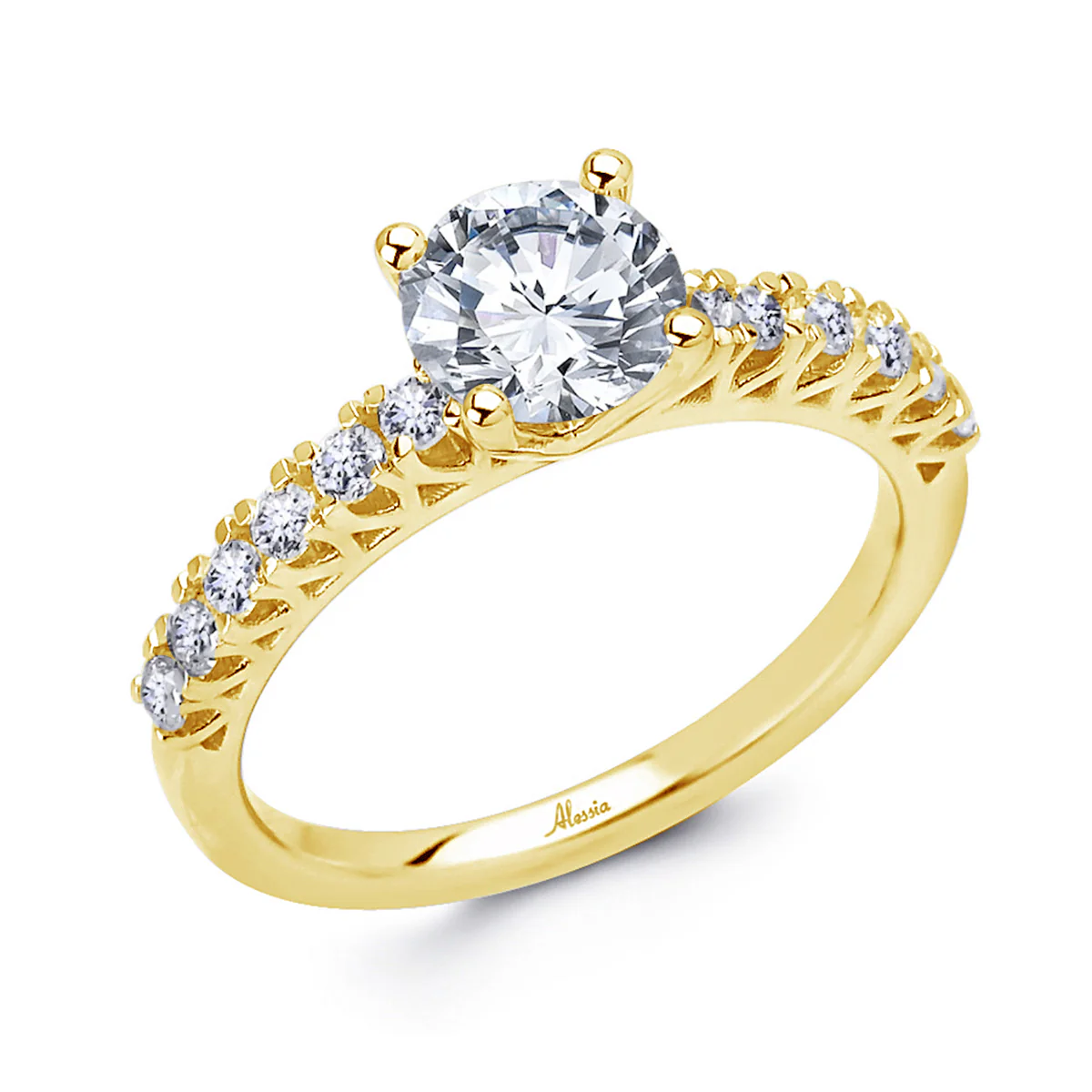 Round Brilliant Cut Diamond Engagement Ring - ACB046 - Image 4