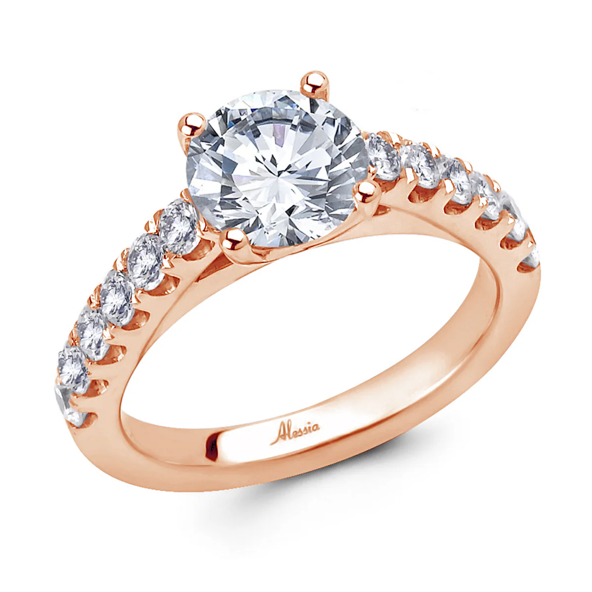 Round Brilliant Cut Diamond Engagement Ring - ACB047 - Image 4