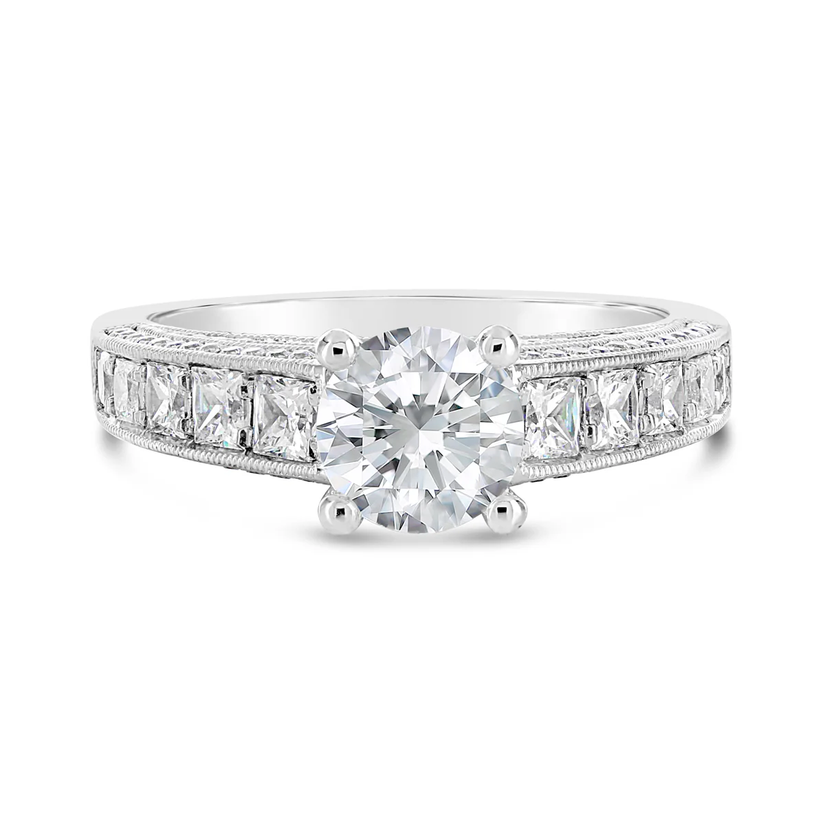 Round Brilliant Cut Diamond Engagement Ring - ACB048 - Image 2