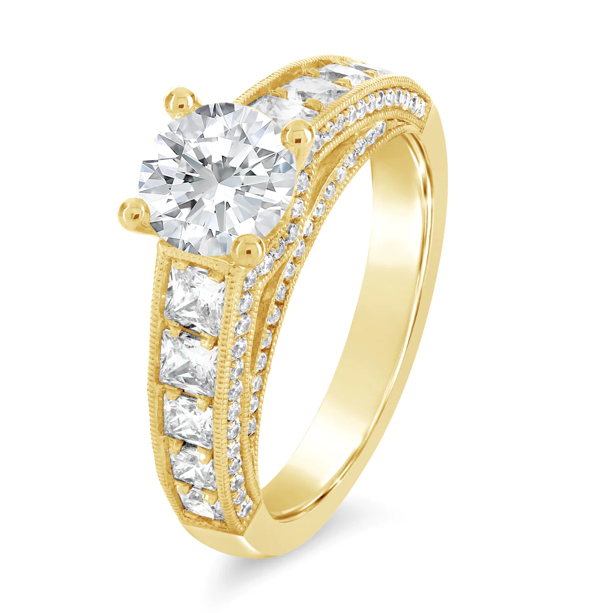 Round Brilliant Cut Diamond Engagement Ring - ACB048 - Image 3