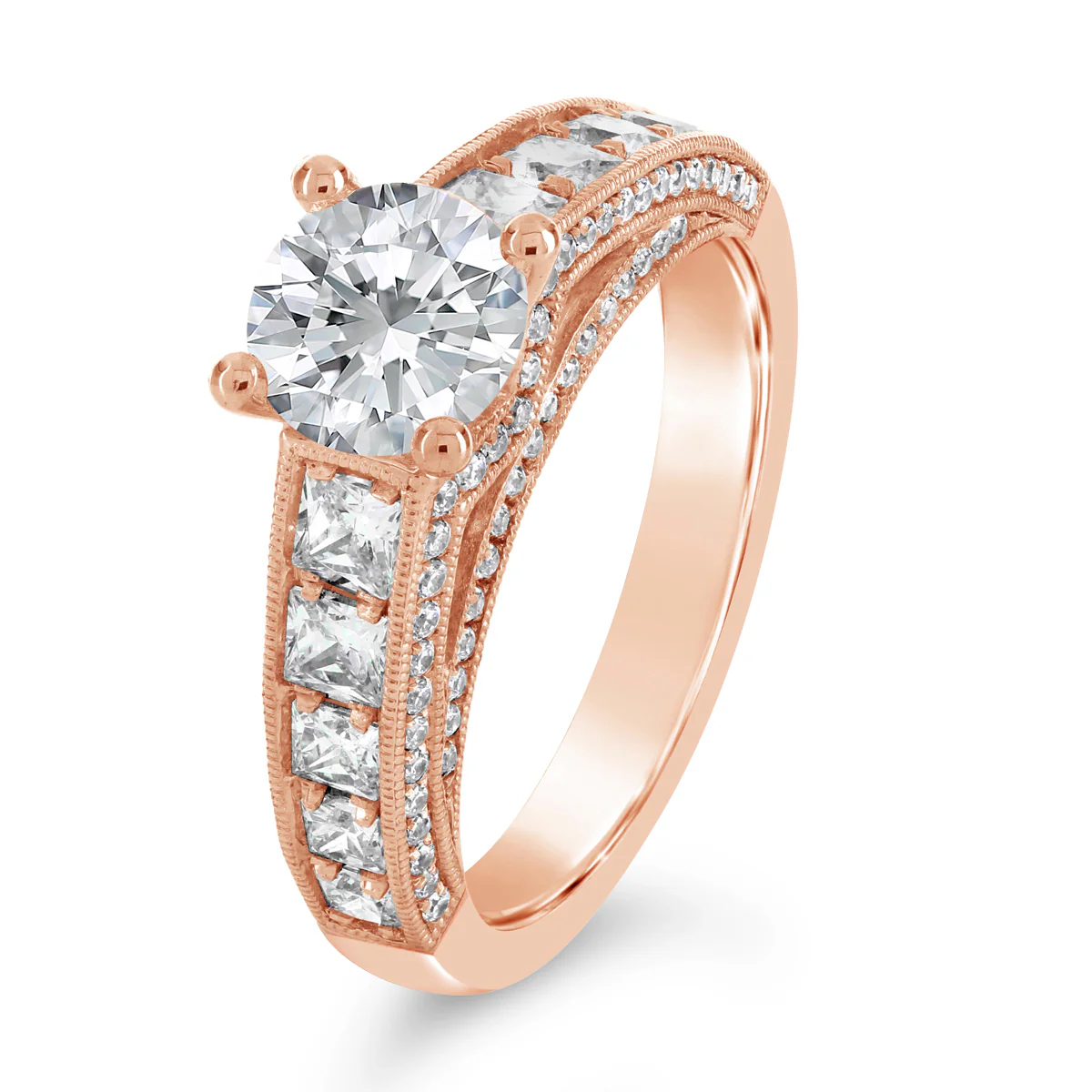 Round Brilliant Cut Diamond Engagement Ring - ACB048 - Image 4
