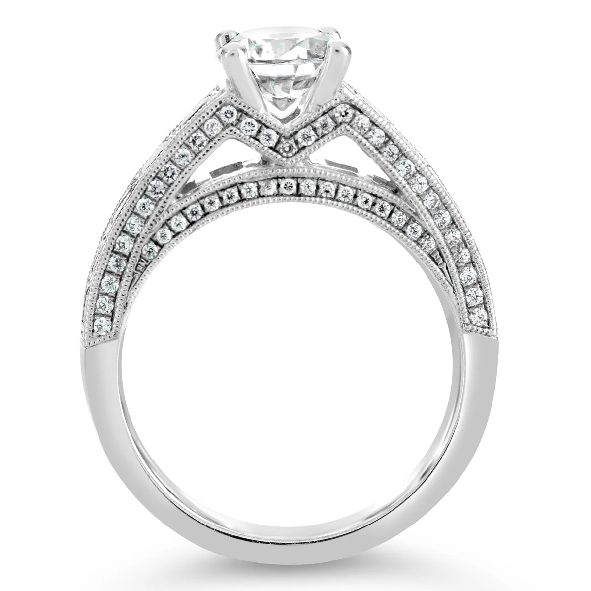 Round Brilliant Cut Diamond Engagement Ring - ACB048 - Image 5