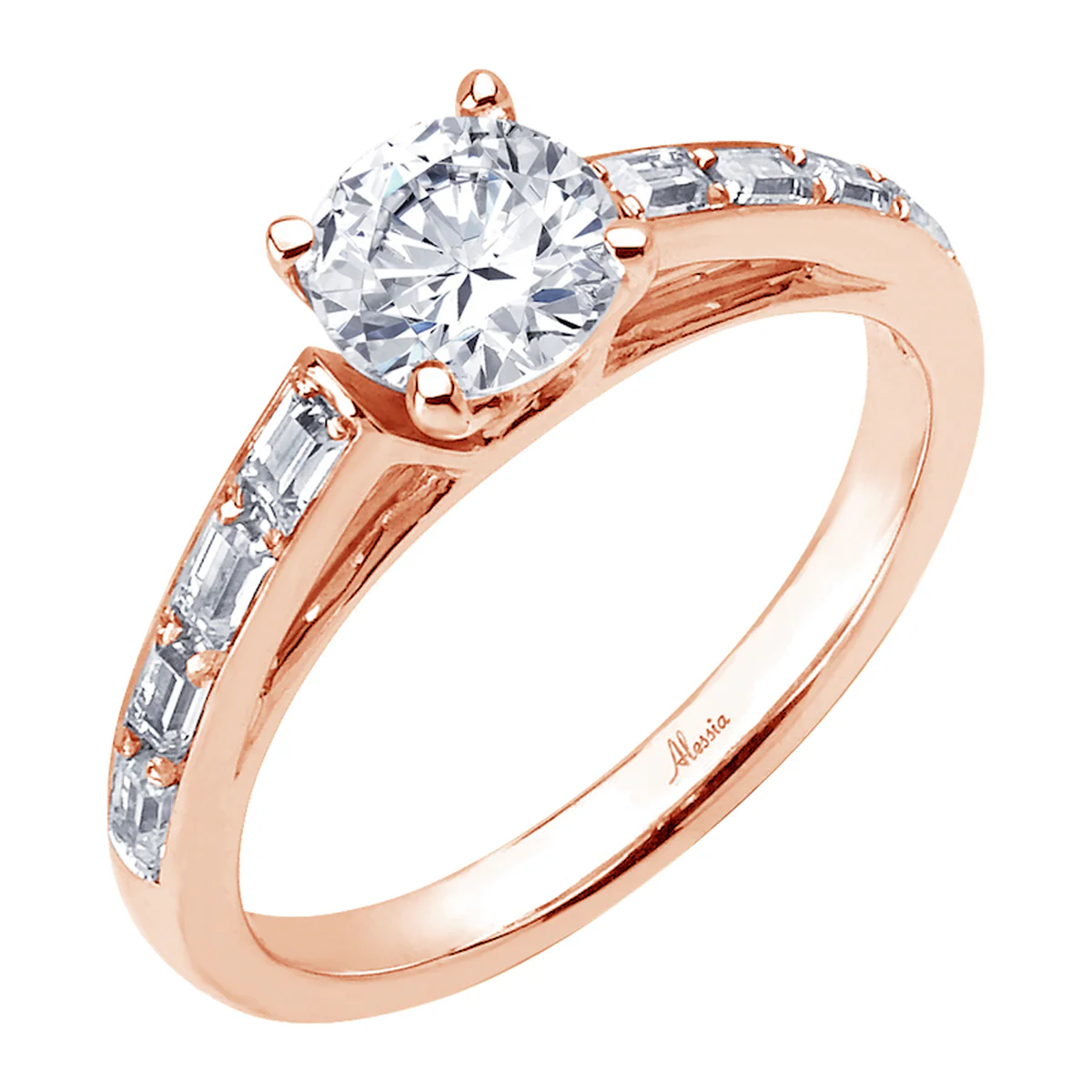 Round Brilliant Cut Diamond Engagement Ring - ACB052 - Image 3