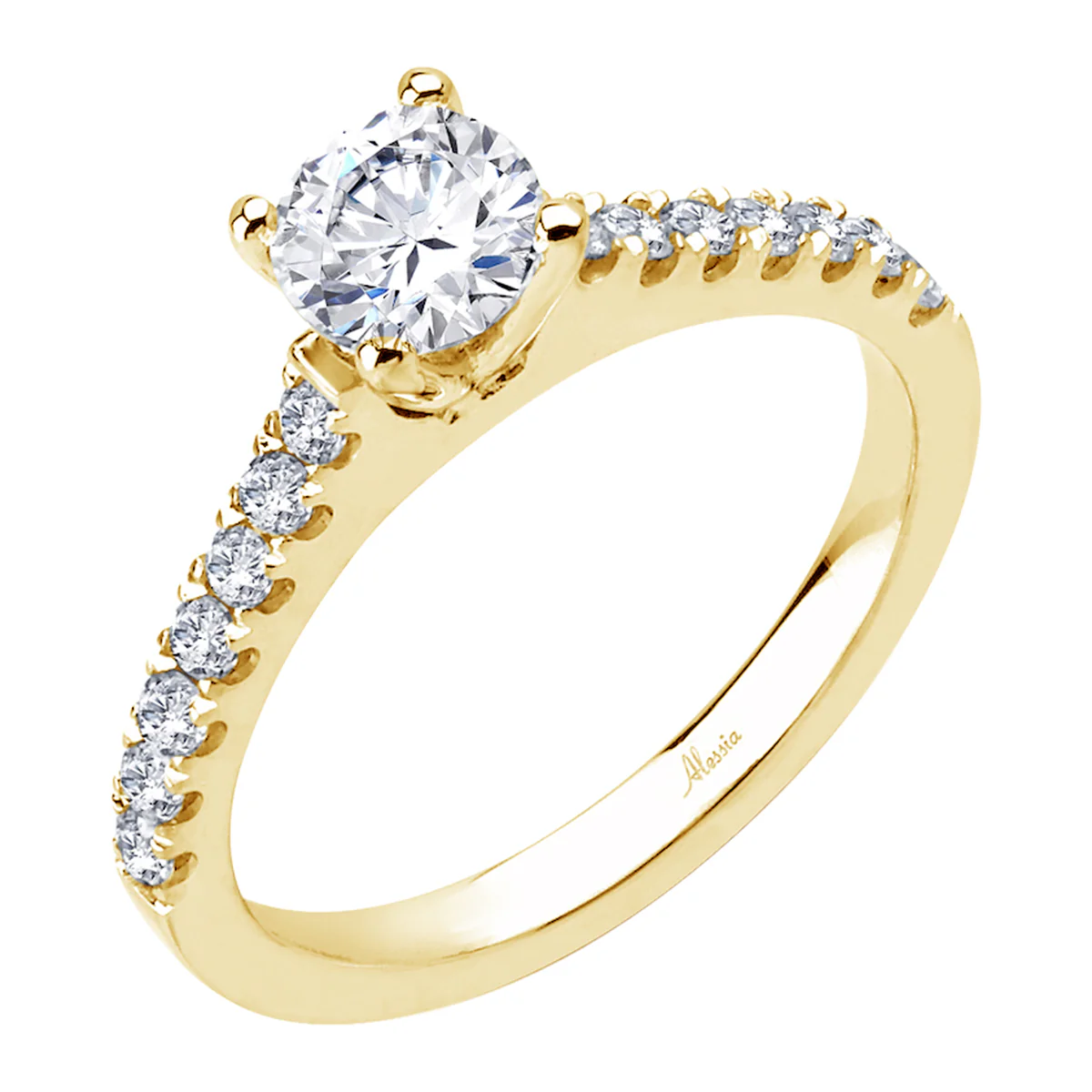 Round Brilliant Cut Diamond Engagement Ring - ACB054 - Image 2