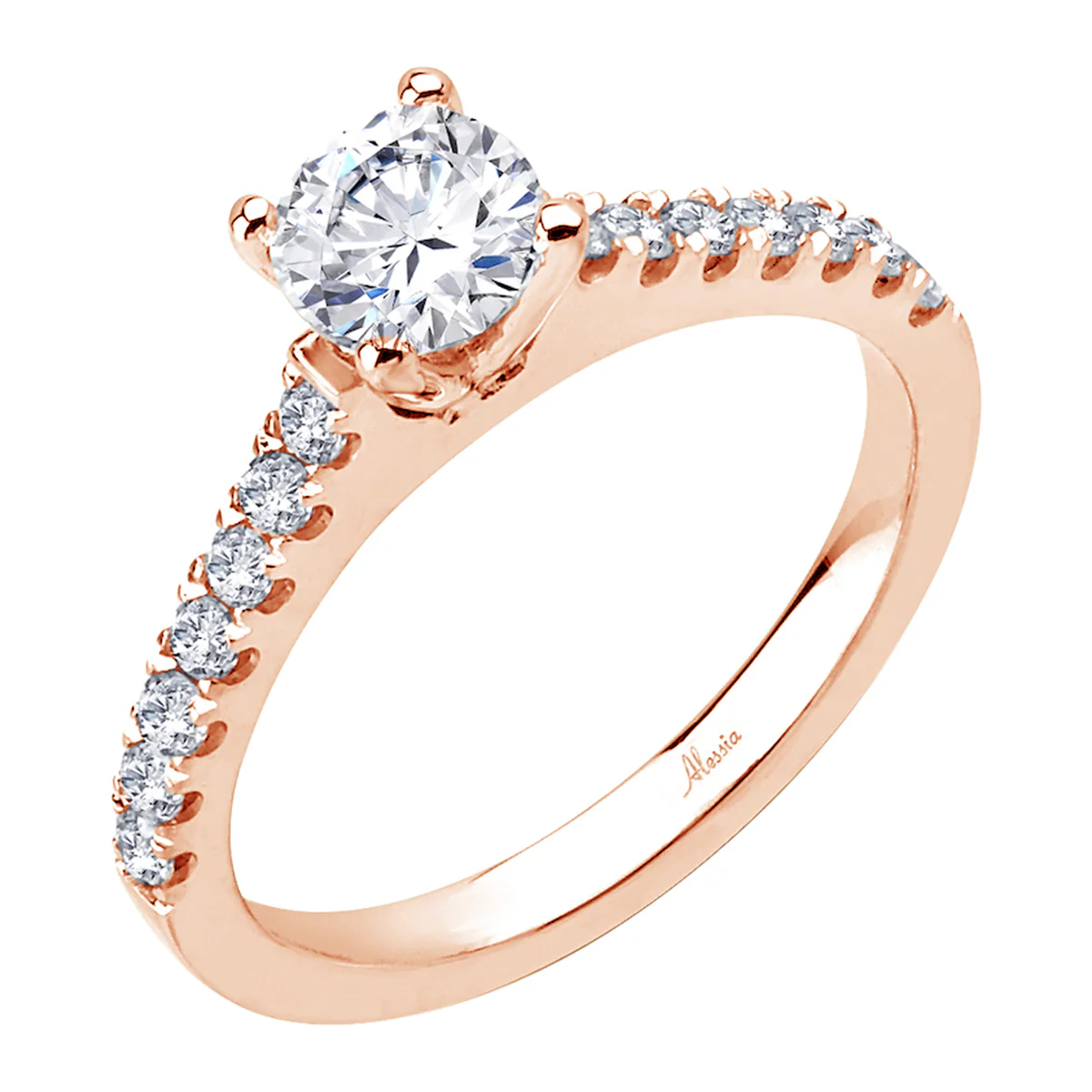 Round Brilliant Cut Diamond Engagement Ring - ACB054 - Image 3