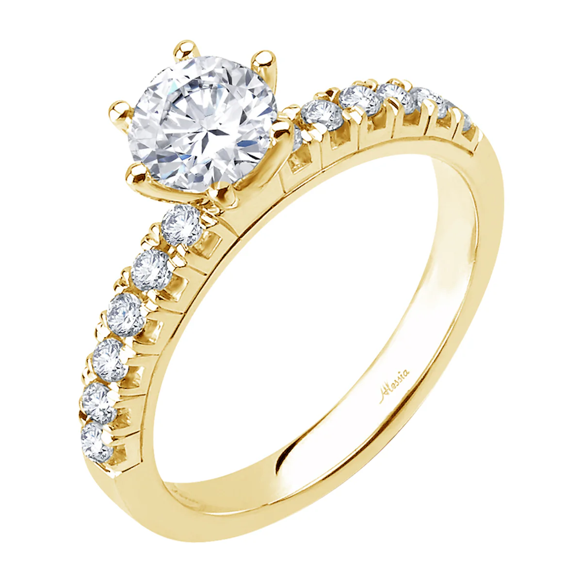 Round Brilliant Cut Diamond Engagement Ring - ACB057 - Image 3