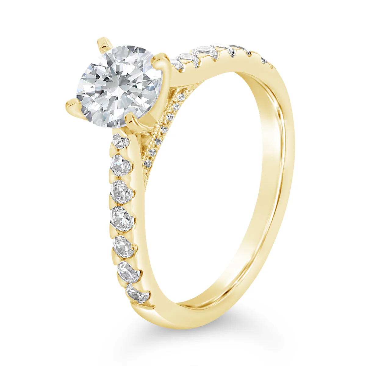 Round Brilliant Cut Diamond Engagement Ring - ACB079 - Image 3