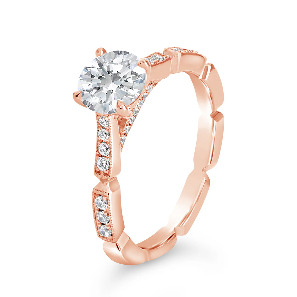 Round Brilliant Cut Diamond Engagement Ring - ACB086 - Image 2