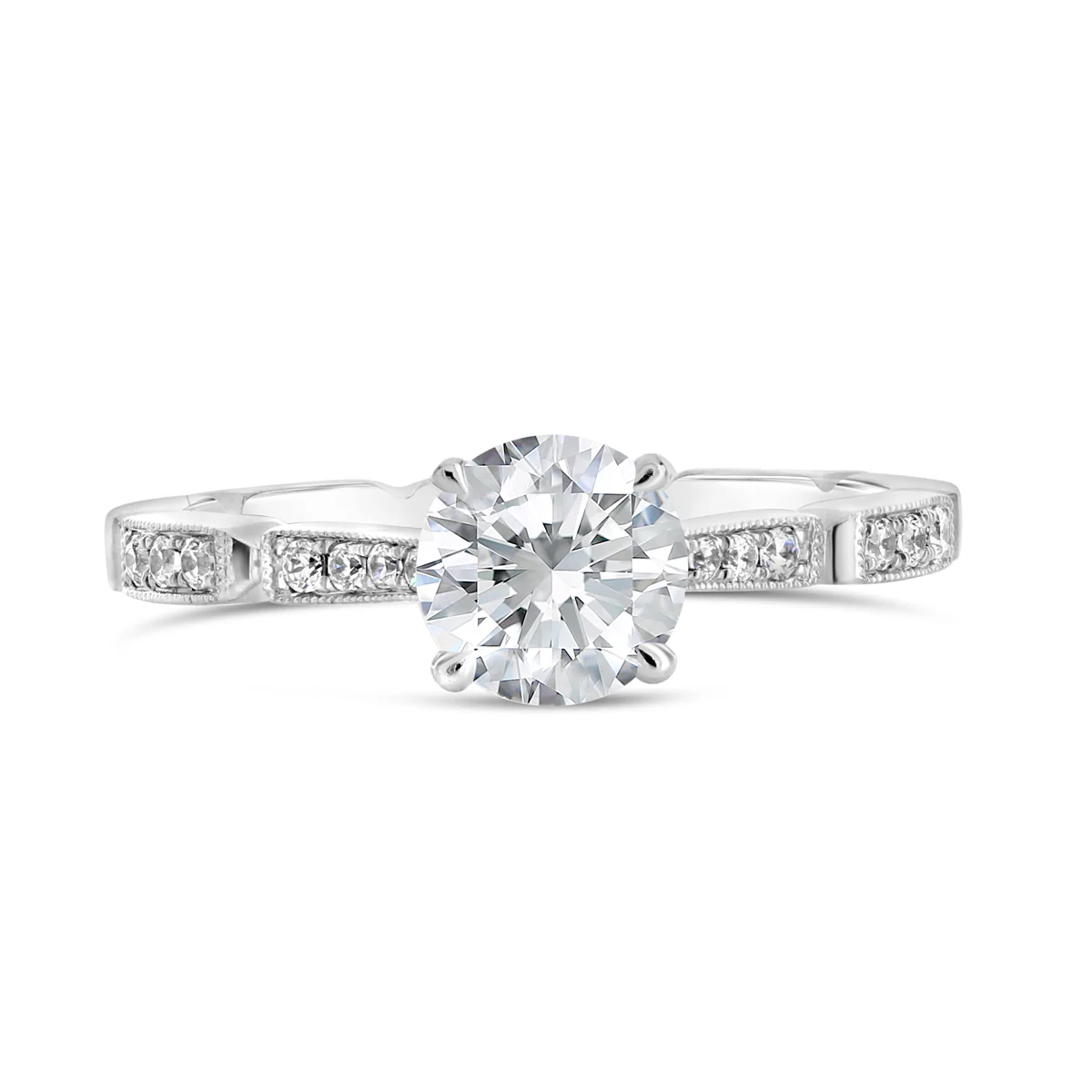 Round Brilliant Cut Diamond Engagement Ring - ACB086 - Image 5
