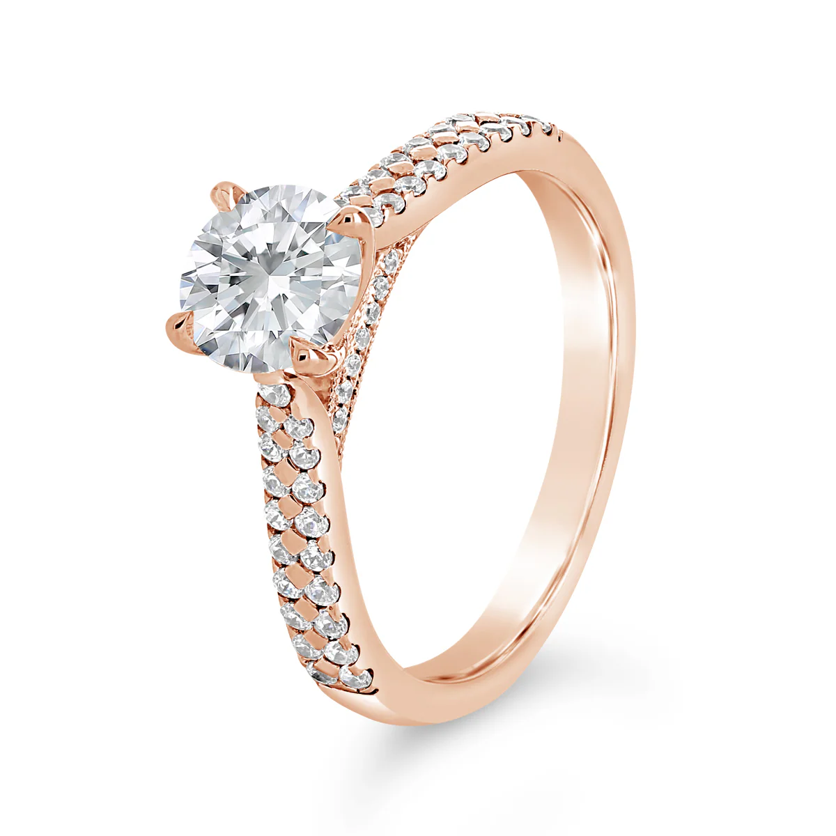 Round Brilliant Cut Diamond Engagement Ring - ACB089 - Image 4
