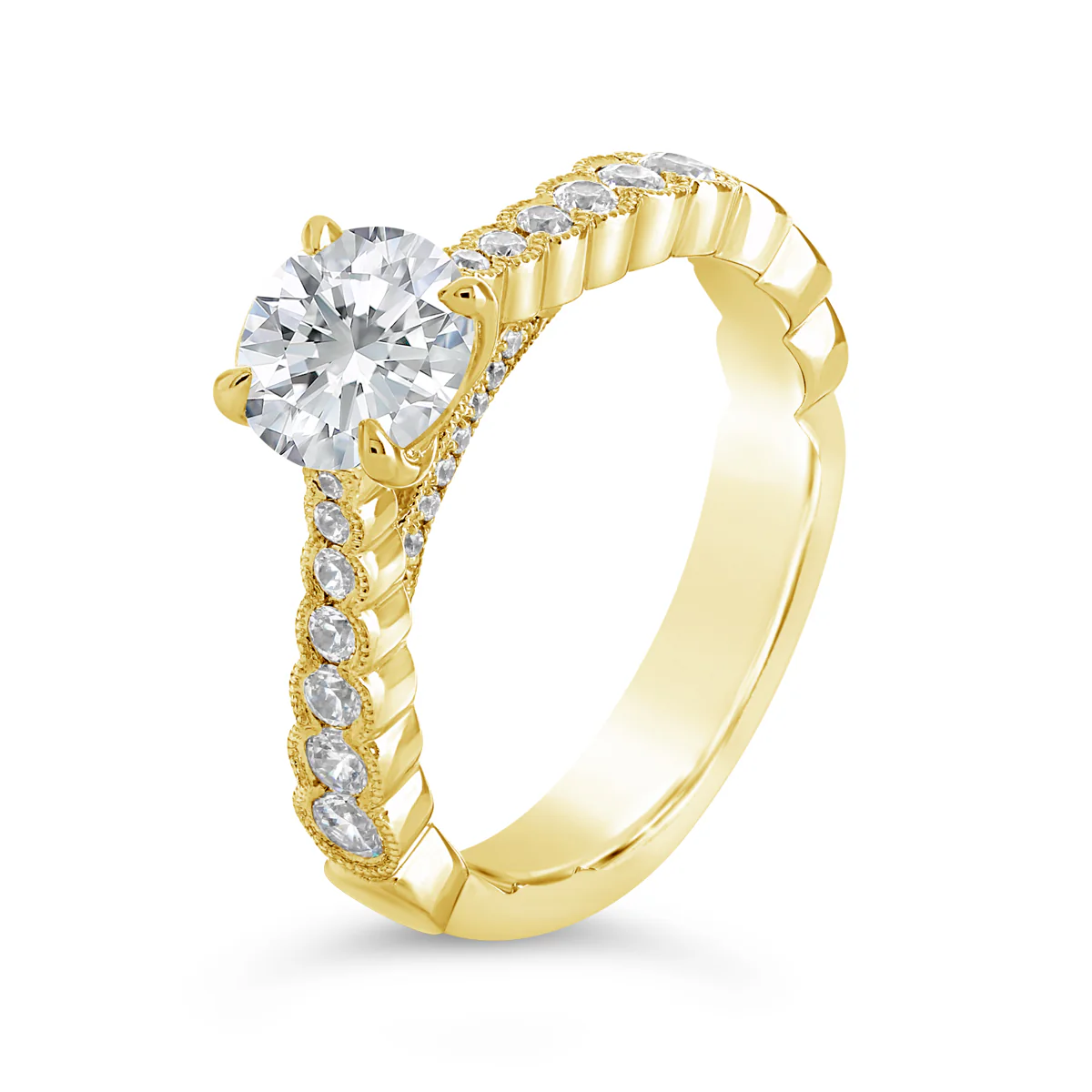 Round Brilliant Cut Diamond Engagement Ring - ACB093 - Image 3