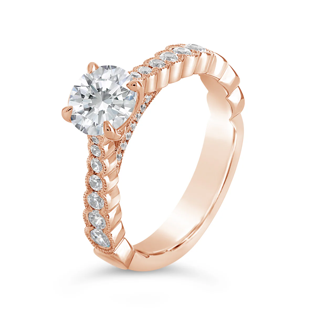 Round Brilliant Cut Diamond Engagement Ring - ACB093 - Image 4