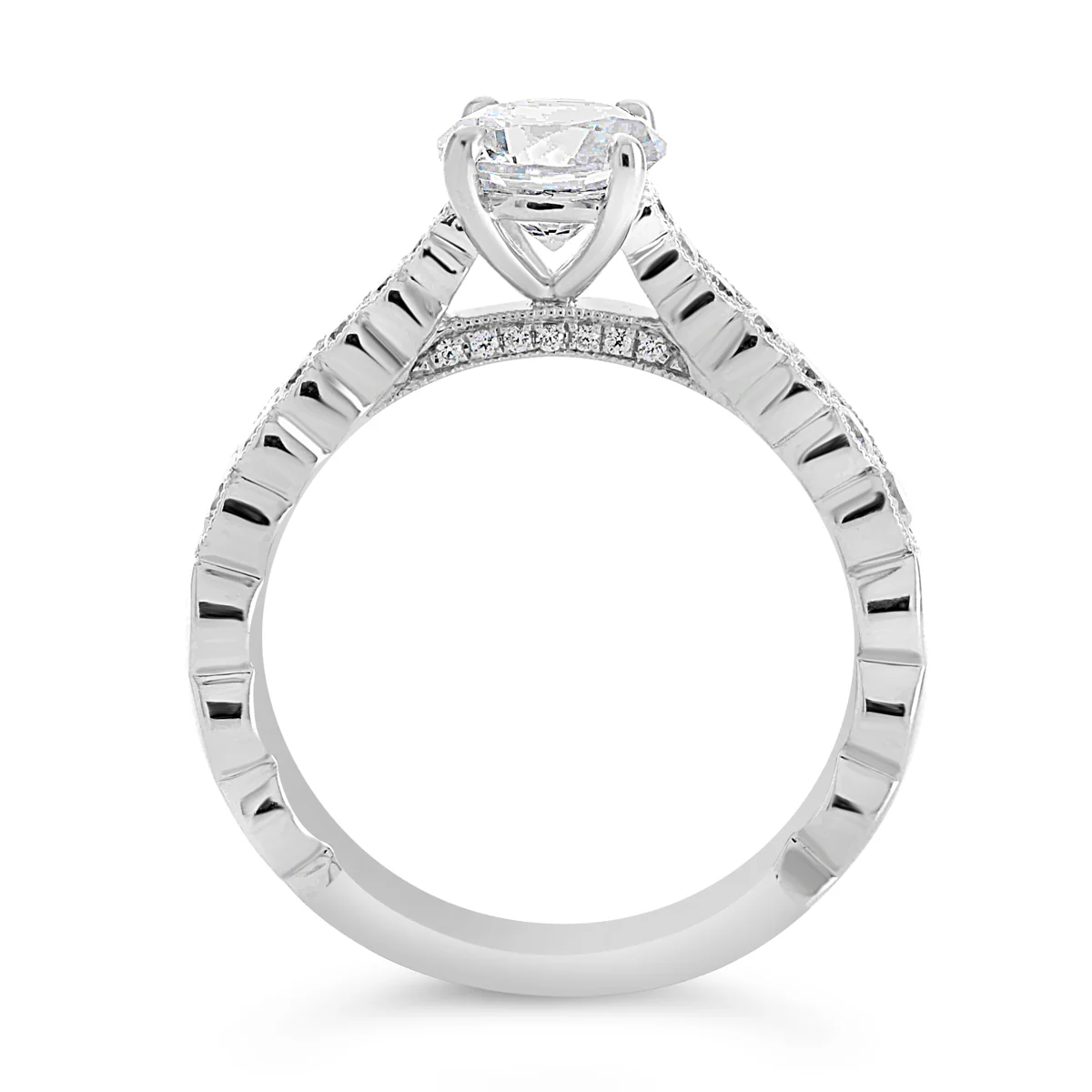 Round Brilliant Cut Diamond Engagement Ring - ACB093 - Image 5