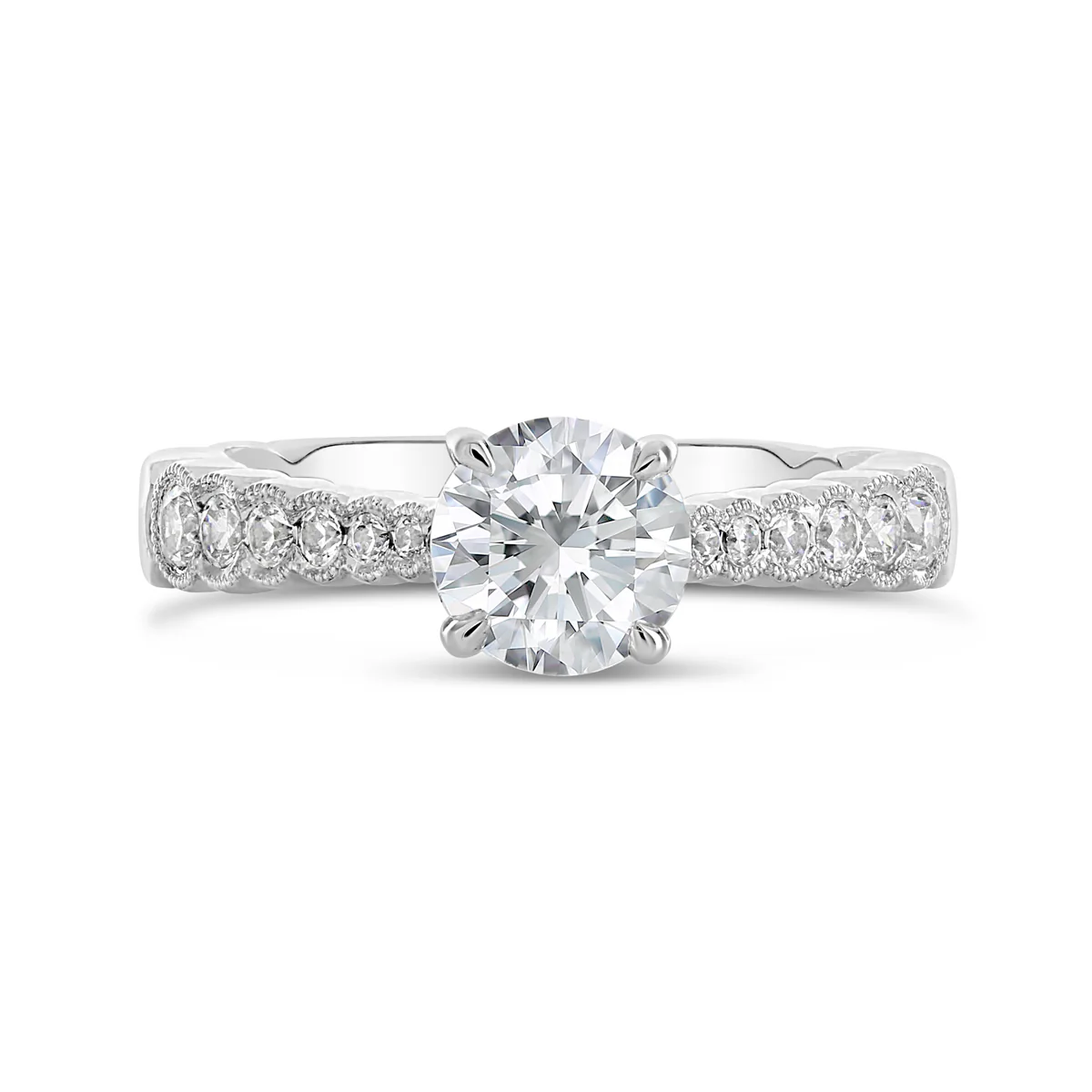 Round Brilliant Cut Diamond Engagement Ring - ACB093 - Image 6