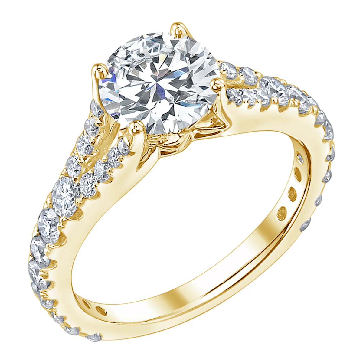Round Brilliant Cut Diamond Engagement Ring - ACB094 - Image 3