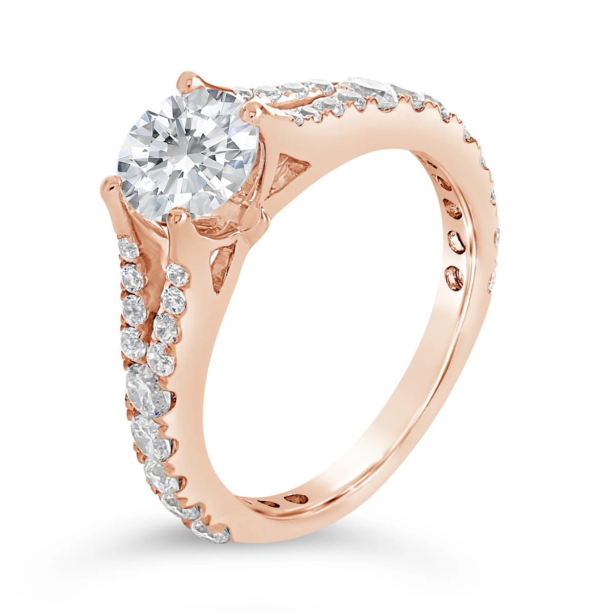 Round Brilliant Cut Diamond Engagement Ring - ACB094 - Image 4