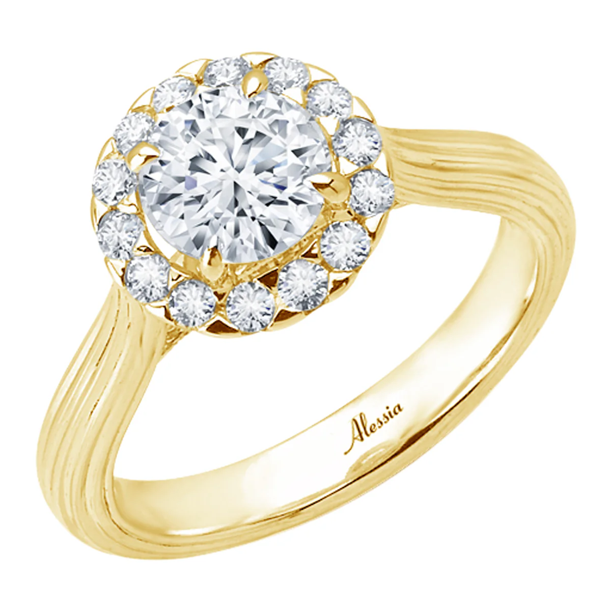 Round Brilliant Cut Diamond Engagement Ring - ACB096 - Image 2