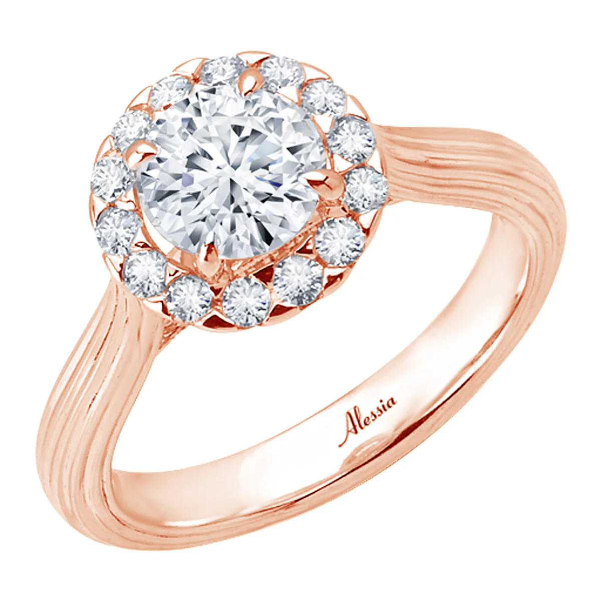 Round Brilliant Cut Diamond Engagement Ring - ACB096 - Image 4