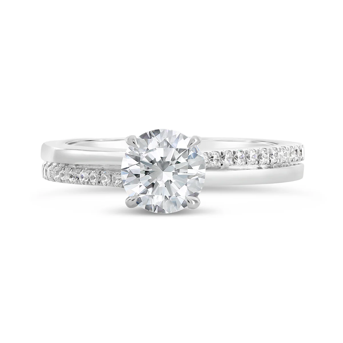 Round Brilliant Cut Diamond Engagement Ring - ACB100 - Image 2