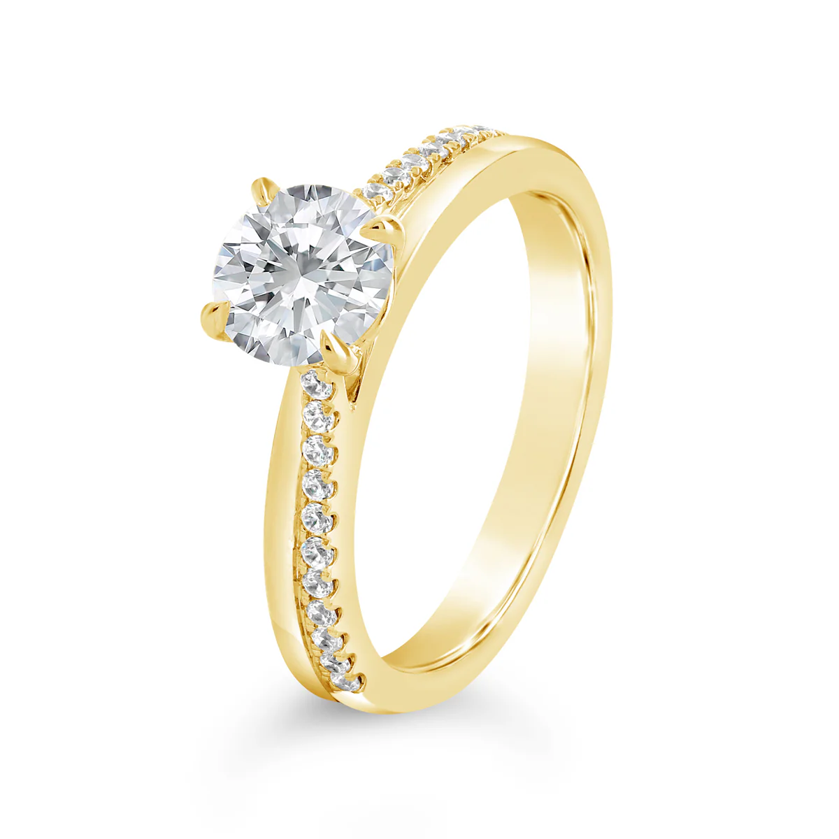 Round Brilliant Cut Diamond Engagement Ring - ACB100 - Image 4