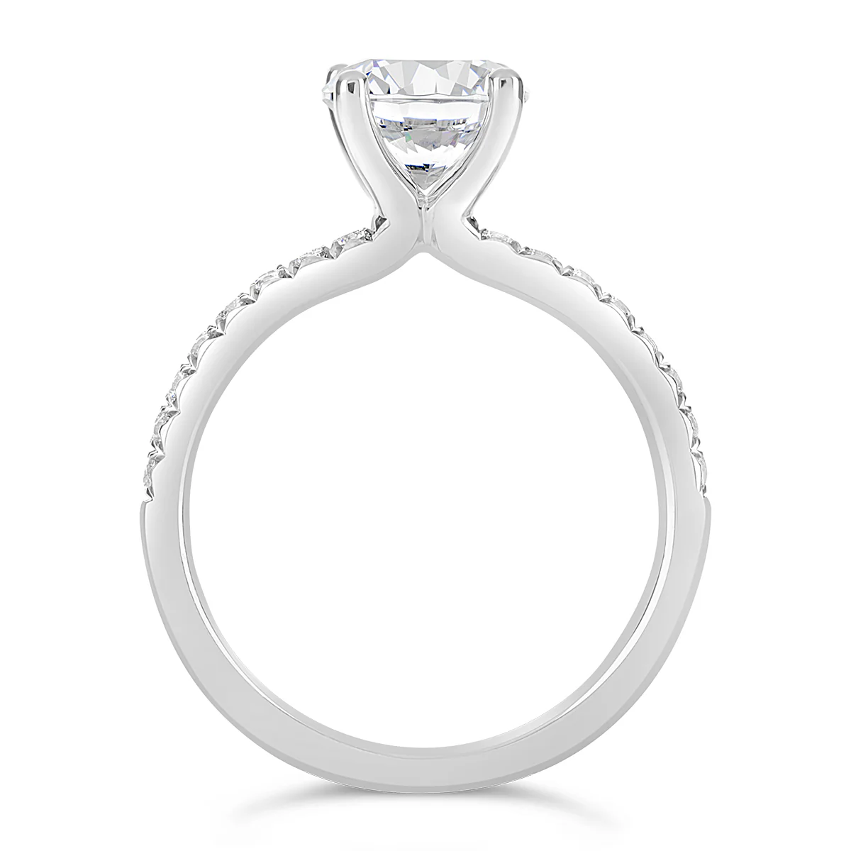 Round Brilliant Cut Diamond Engagement Ring - ACB121 - Image 4