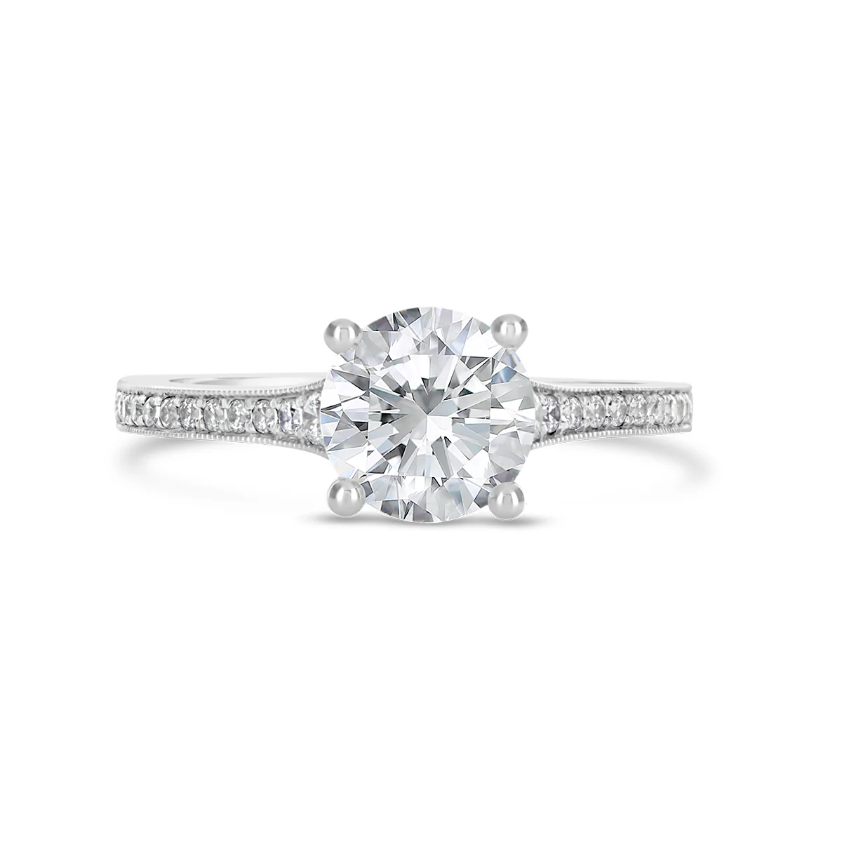 Round Brilliant Cut Diamond Engagement Ring - ACB131 - Image 2