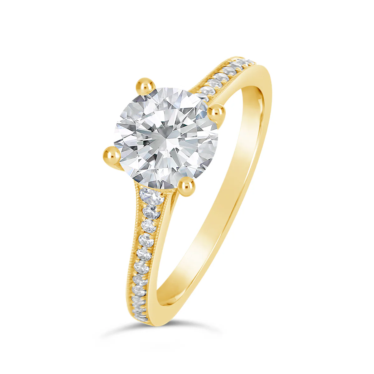 Round Brilliant Cut Diamond Engagement Ring - ACB131 - Image 3