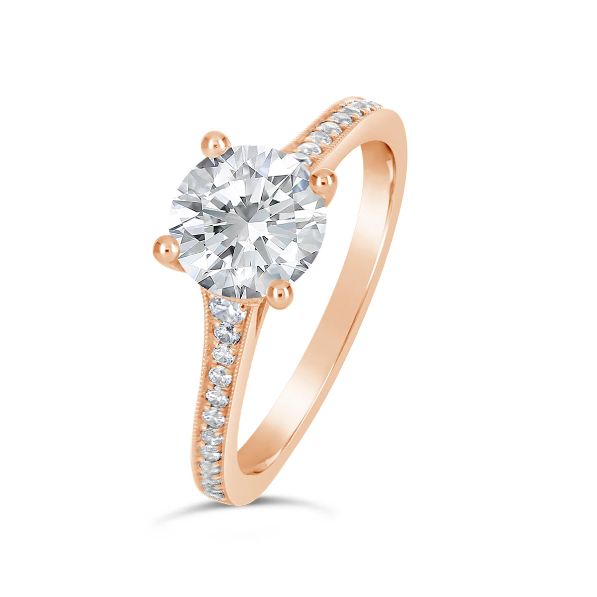 Round Brilliant Cut Diamond Engagement Ring - ACB131 - Image 4
