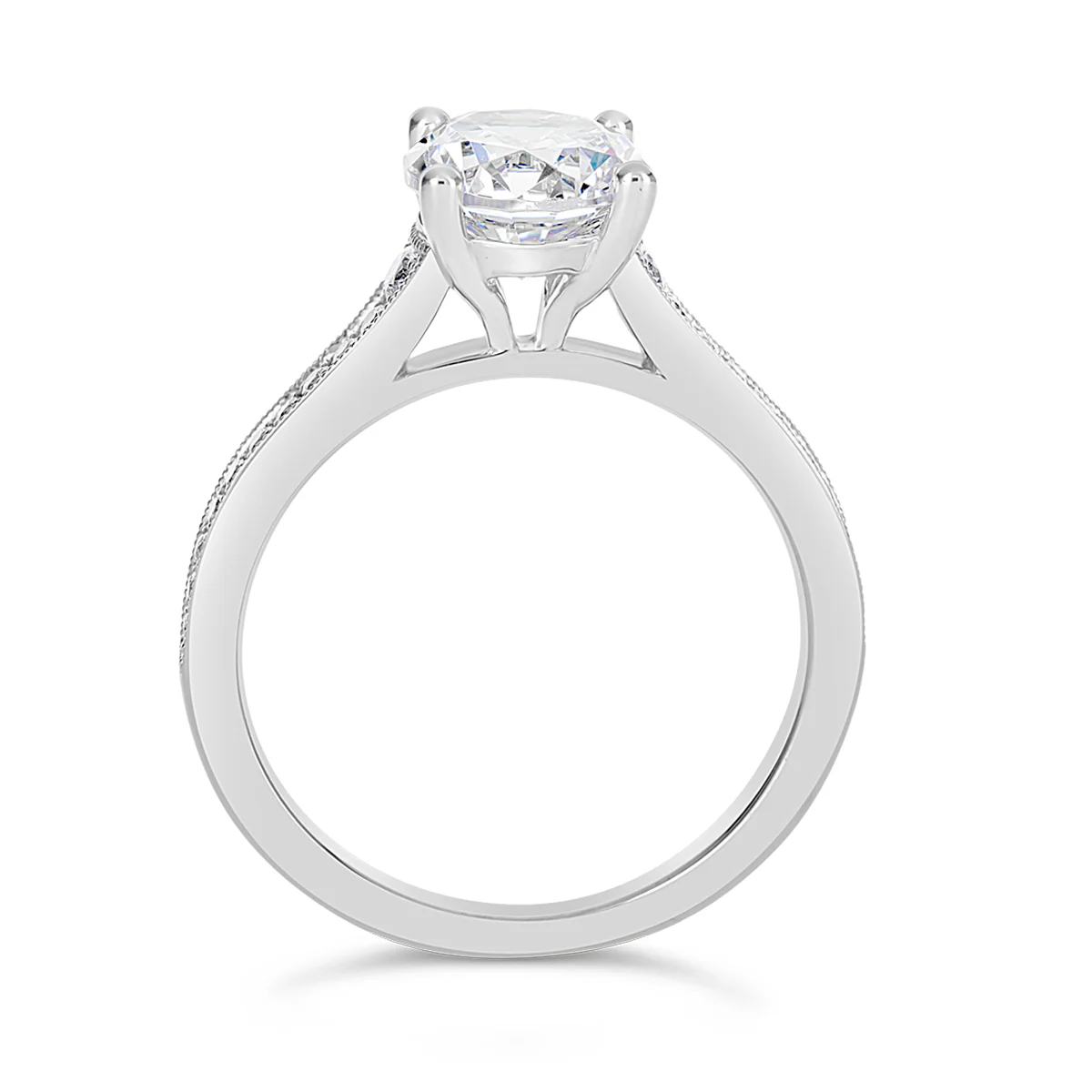 Round Brilliant Cut Diamond Engagement Ring - ACB131 - Image 5