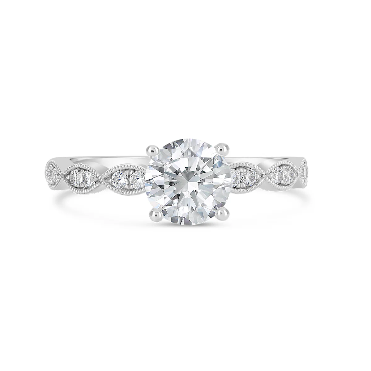 Round Brilliant Cut Diamond Engagement ring - ACB140 - Image 2