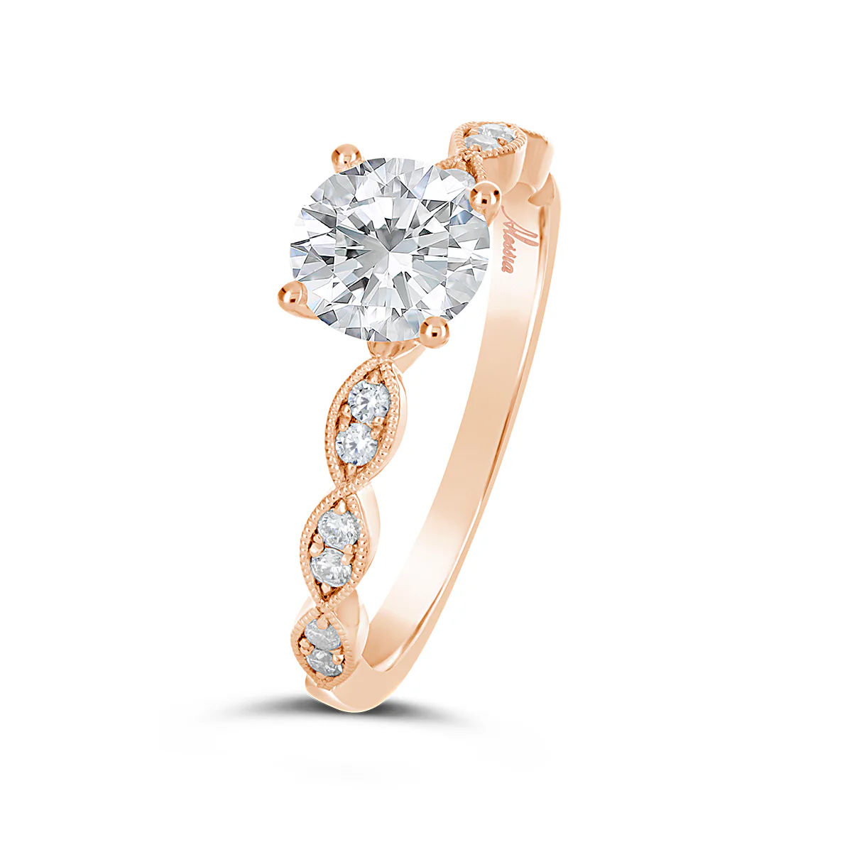 Round Brilliant Cut Diamond Engagement ring - ACB140 - Image 4