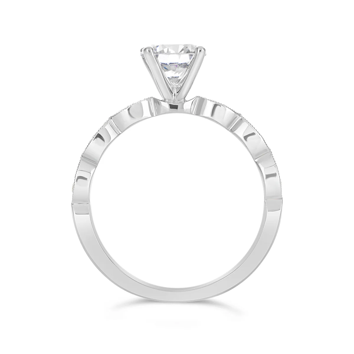 Round Brilliant Cut Diamond Engagement ring - ACB140 - Image 5