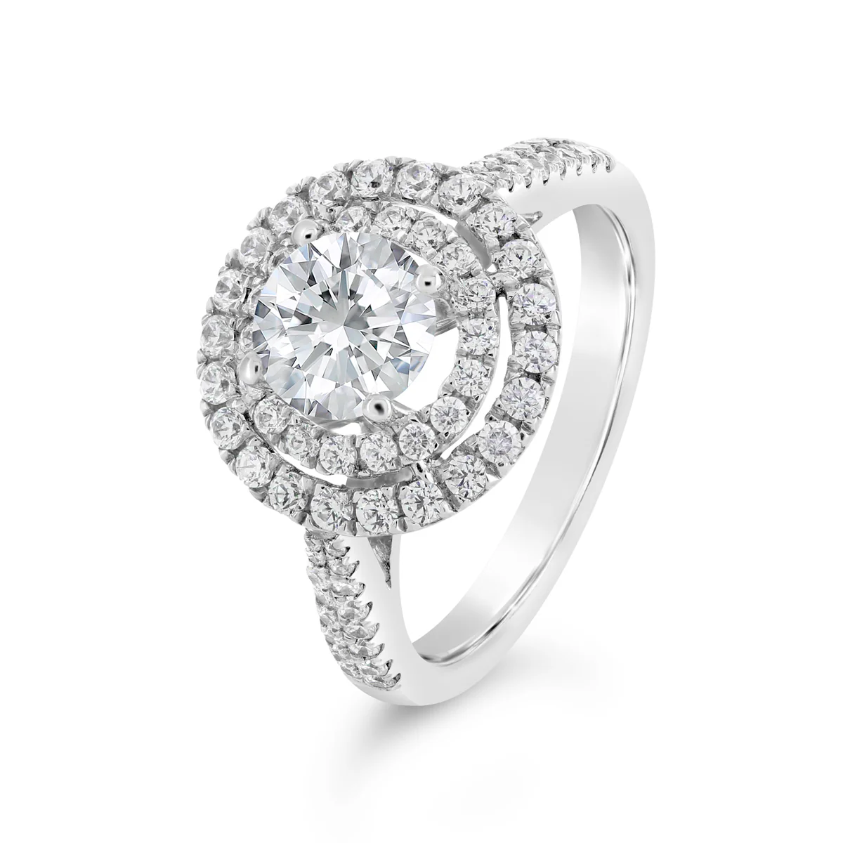 Round Brilliant Cut Diamond Halo Engagement Ring - ACB049 - Image 5