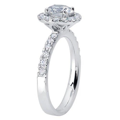 Round Brilliant Cut Diamond Halo Engagement Ring - ACB113 - Image 6