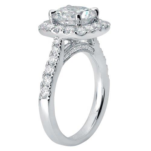 Round Brilliant Cut Diamond Halo Engagement Ring - ACB120 - Image 2