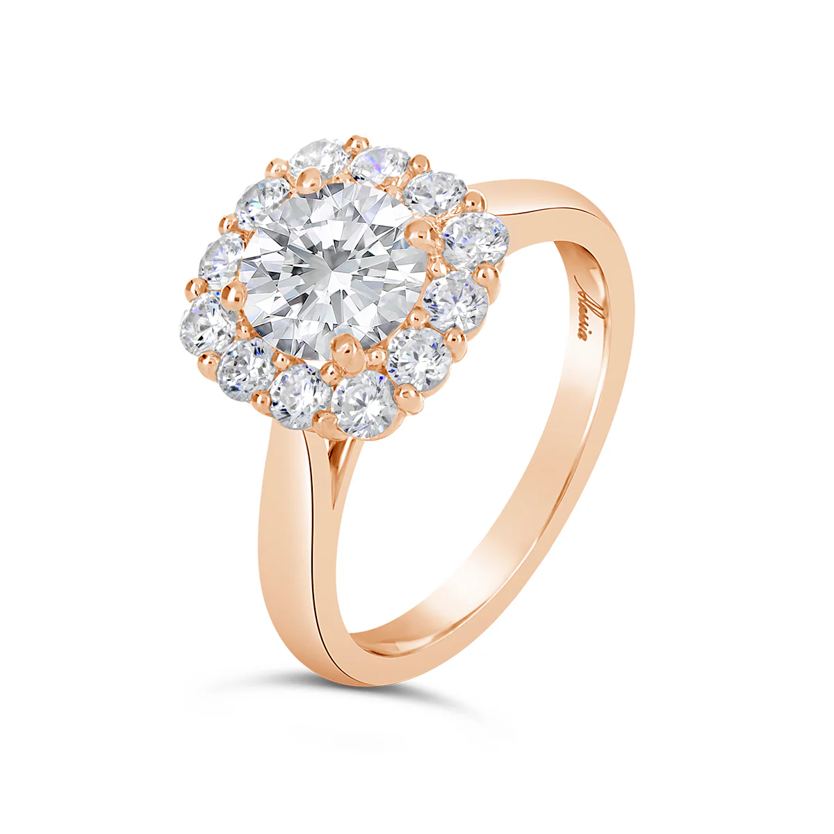 Round Brilliant Cut Diamond Halo Engagement Ring - ACB126 - Image 3