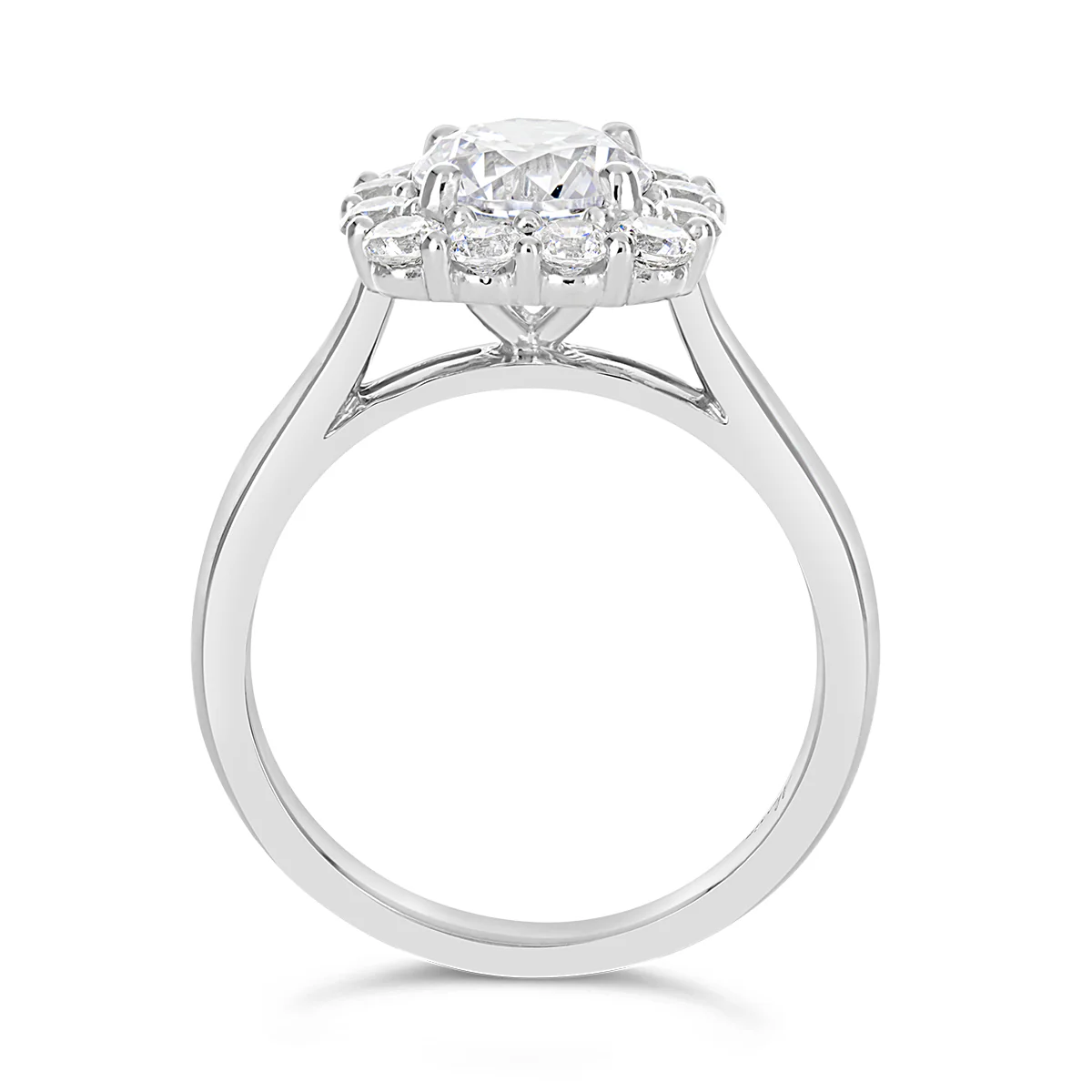 Round Brilliant Cut Diamond Halo Engagement Ring - ACB126 - Image 4