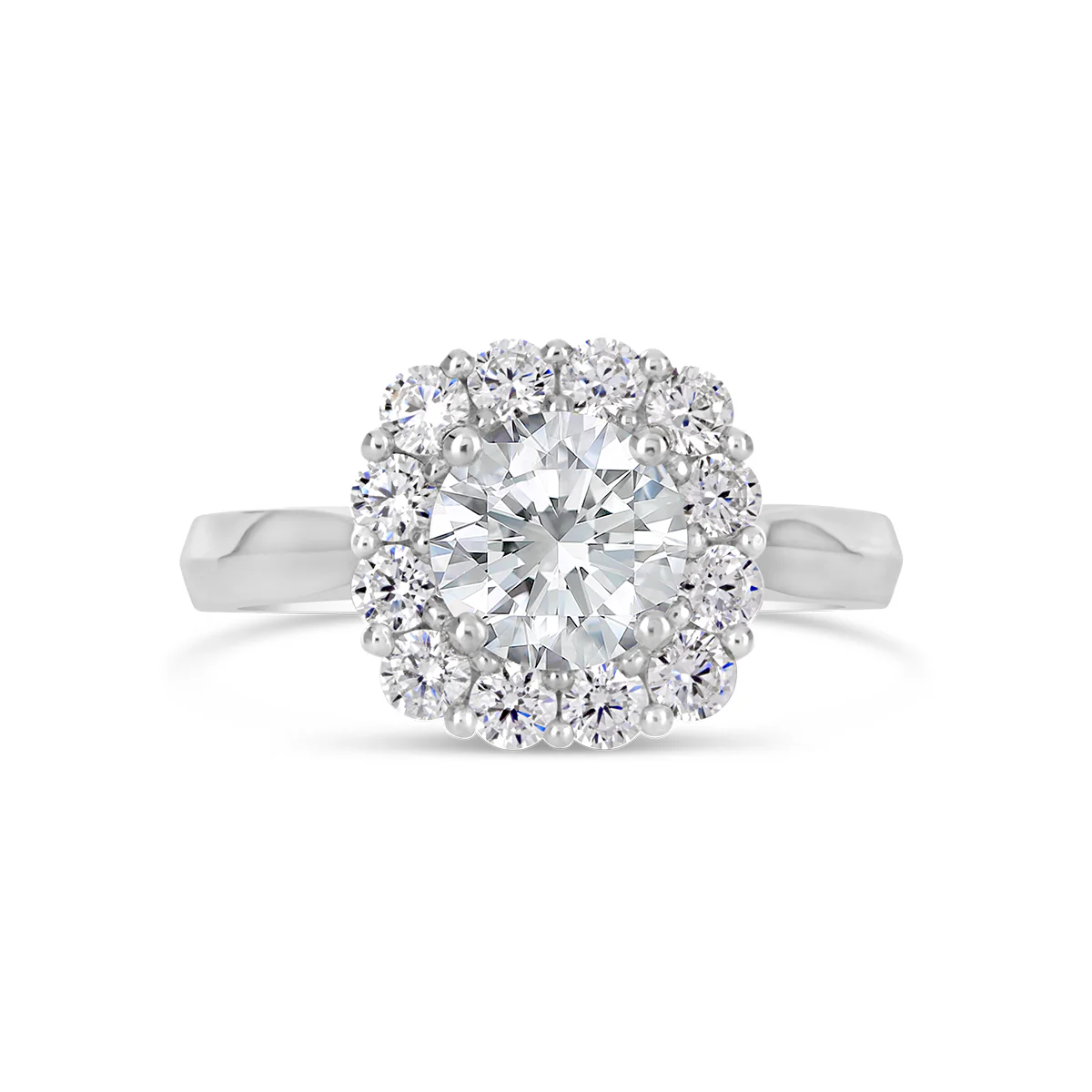 Round Brilliant Cut Diamond Halo Engagement Ring - ACB126 - Image 5