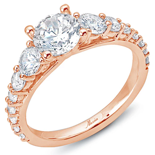 Tapering Round Brilliant Diamond Engagement Ring - ACB232 - Image 3