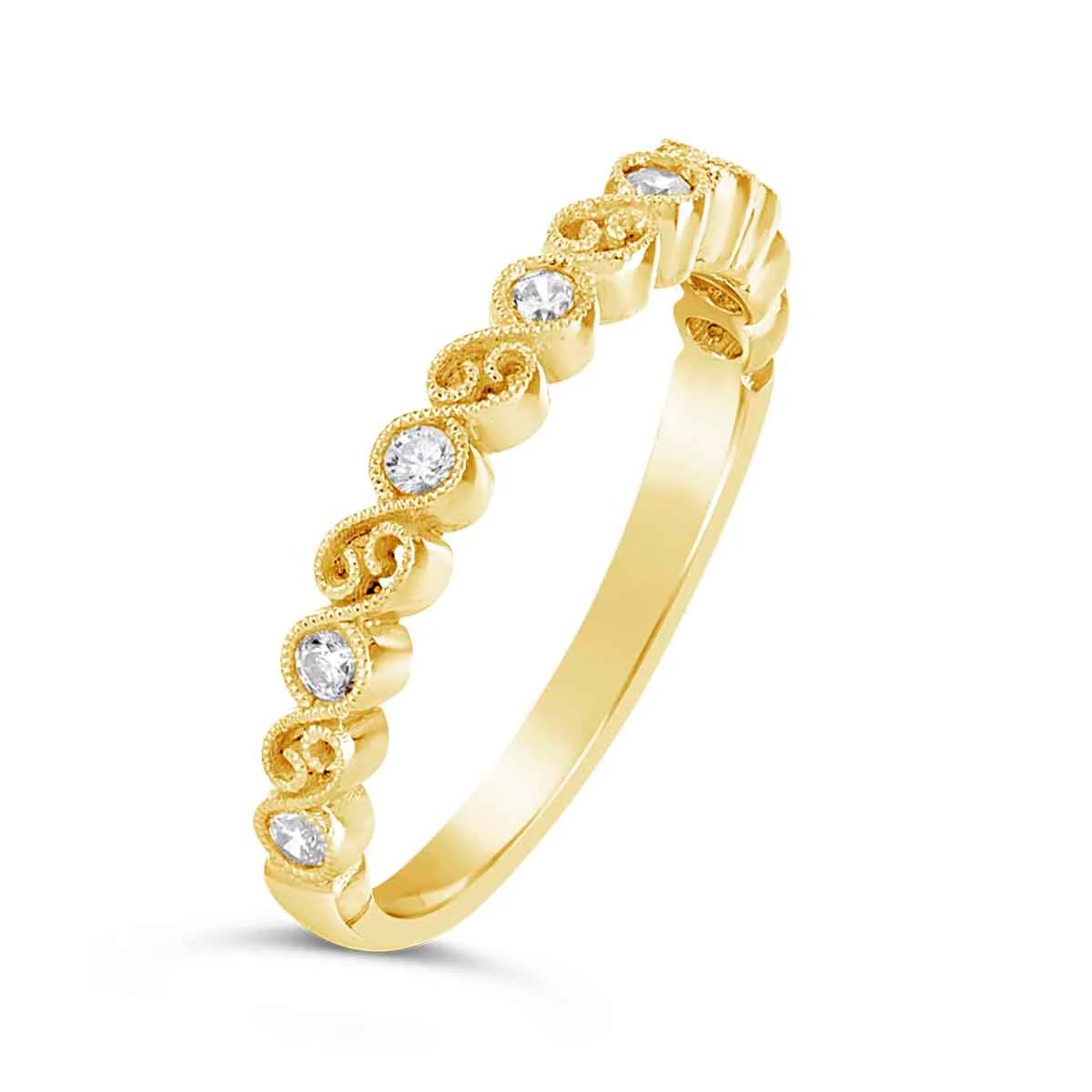 Vintage Diamond Wedding Band - YJA8152R - Image 3