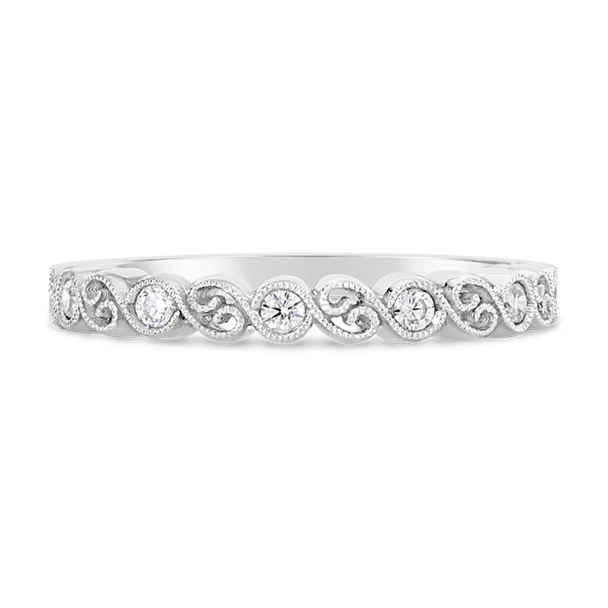 Vintage Diamond Wedding Band - YJA8152R - Image 4